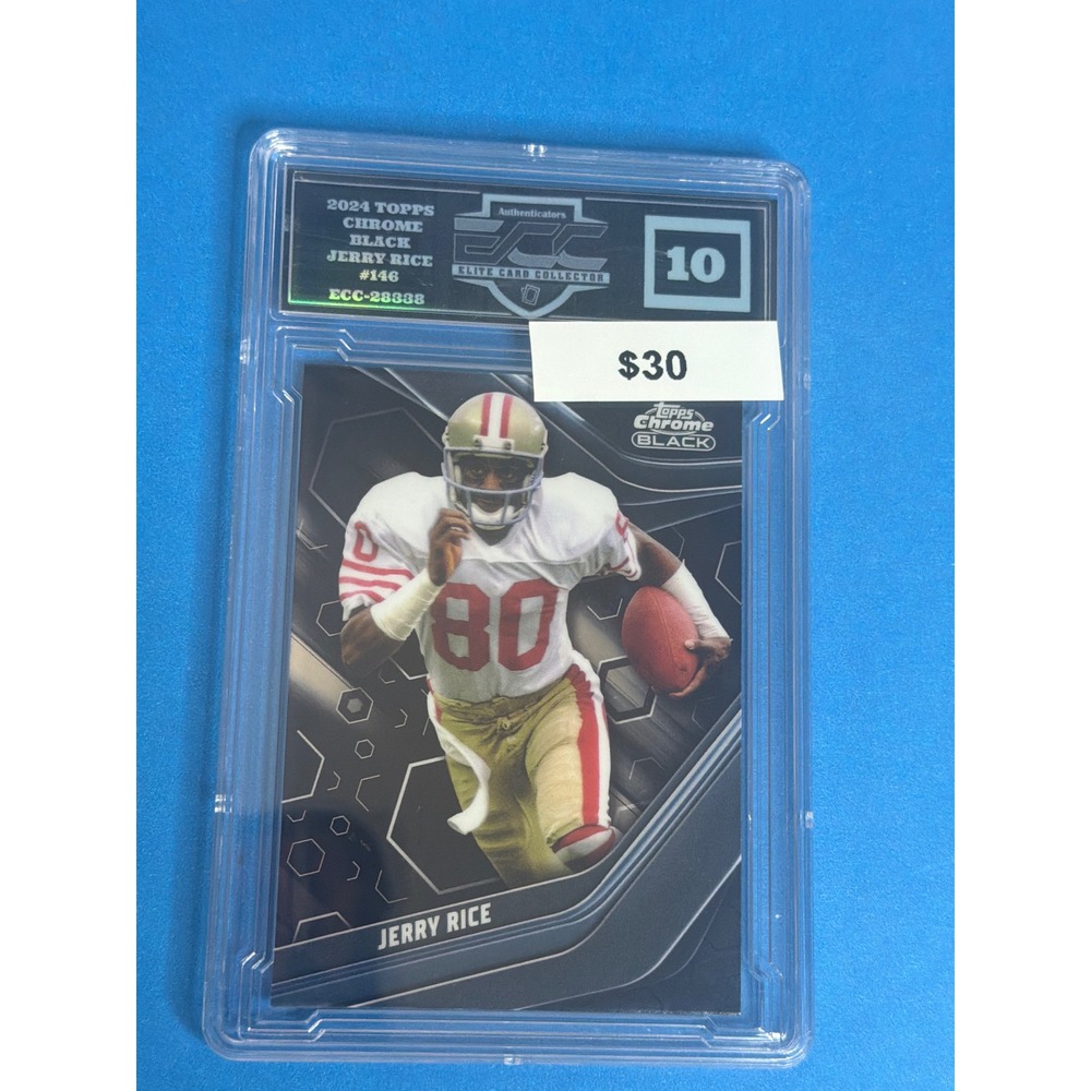 2024 Topps Chrome Black Jerry Rice #146 ECC 10 Gem Mint 49ers HOF